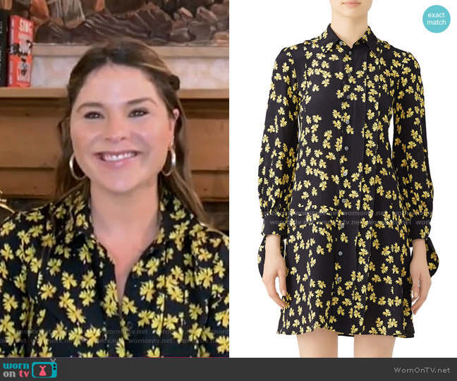 WornOnTV: Jenna’s Black And Yellow Floral Dress On Today | Jenna Bush ...