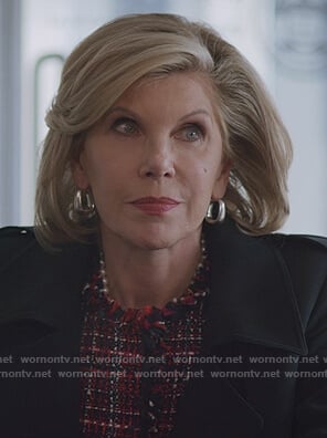 Diane’s red tweed blazer on The Good Fight