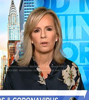 Dr. Jennifer Ashton’s navy floral blouse on Good Morning America