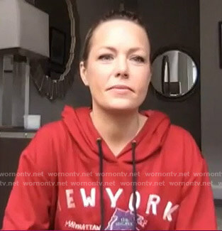 Dylan’s red New York Hoodie on Today