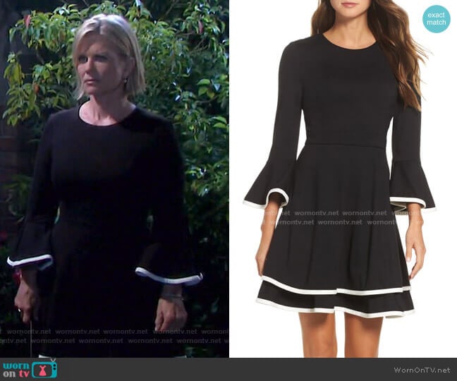 Bell Sleeve Fit & Flare Dress by Eliza J worn by Kayla Brady (Mary Beth Evans) on Days of our Lives