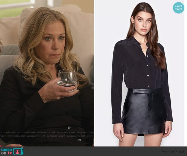 Essential Silk Blouse by Equipment worn by Jen Harding (Christina Applegate) on Dead to Me