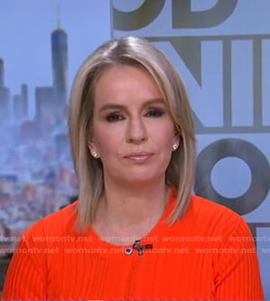 WornOnTV: Dr. Jennifer Ashton’s orange ribbed sweater on Good Morning