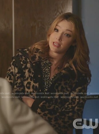 Kirby’s leopard fur jacket on Dynasty