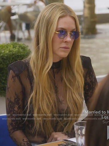 Leah’s black lace bodysuit on The Real Housewives of New York City