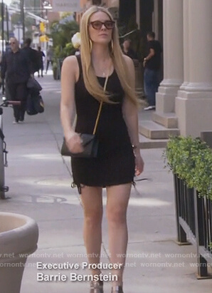 Leah's black ruched dress on The Real Housewives of New York City