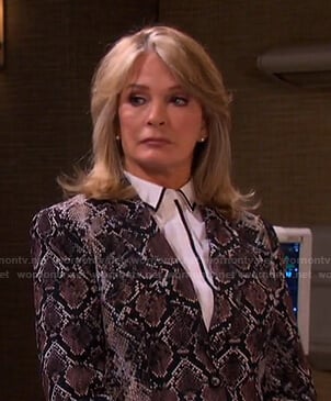 Marlena’s snake print blazer on Days of our Lives