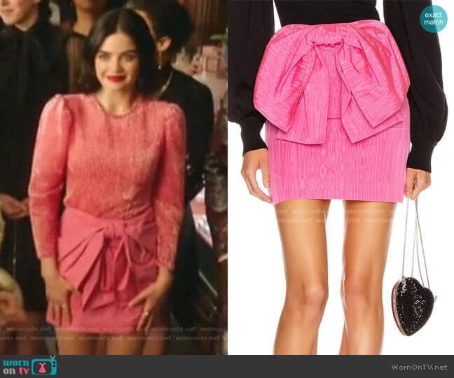 Bow Mini Skirt by MSGM worn by Katy Keene (Lucy Hale) on Katy Keene