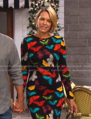 Nicole's butterfly print maxi dress on Days of our Lives