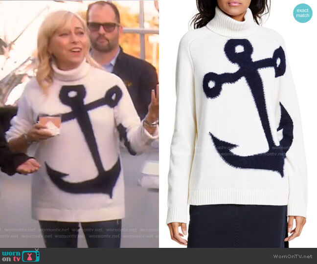 Anchor Wool & Mohair Blend Sweater by No.21 worn by Sutton Stracke on The Real Housewives of Beverly Hills