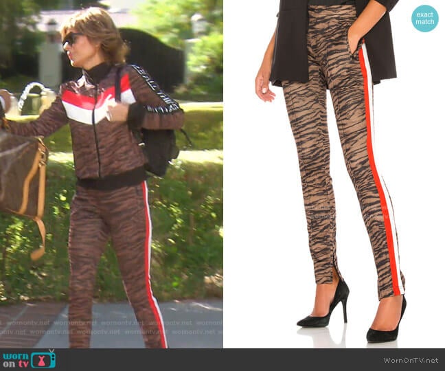 Tiger Cigarette Track Pant by Pam & Gela worn by Lisa Rinna on The Real Housewives of Beverly Hills