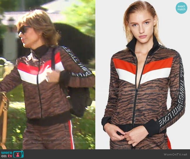 WornOnTV: Diana's colorblock track jacket and pants on The Real