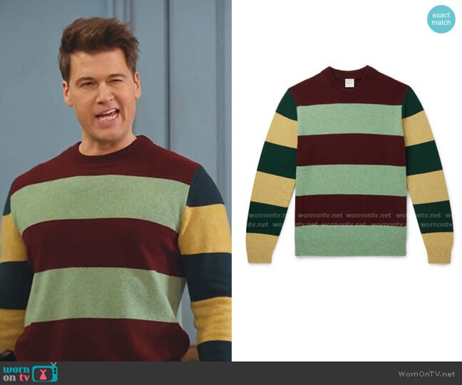 Striped Wool Sweater by Paul Smith worn by Nick Zano on Legends of Tomorrow