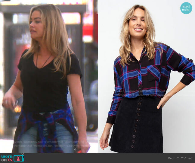 Hunter Shirt by Rails worn by Denise Richards on The Real Housewives of Beverly Hills