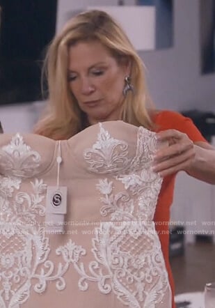 Ramona's white lace midi dress on The Real Housewives of New York City