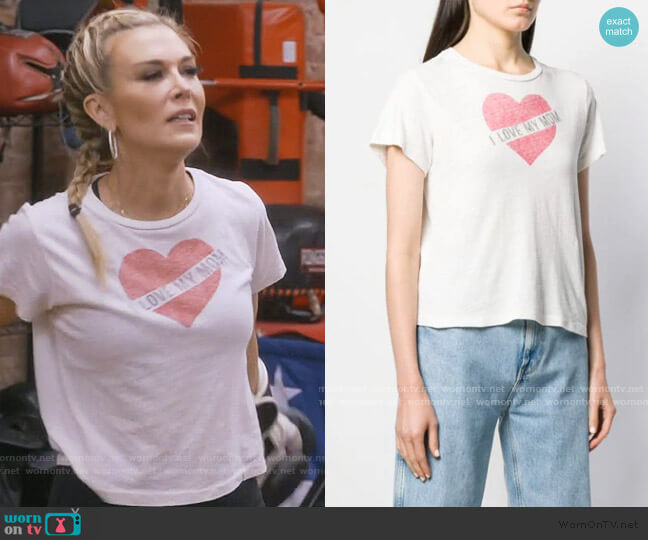 I love my mom tee by re/done worn by Tinsley Mortimer on The Real Housewives of New York City