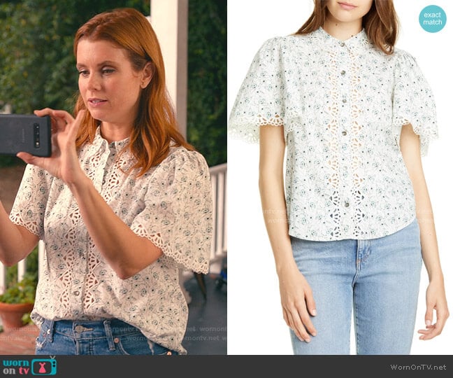 Poppy Fields Blouse by Rebecca Taylor worn by Maddie Townsend (JoAnna Garcia Swisher) on Sweet Magnolias