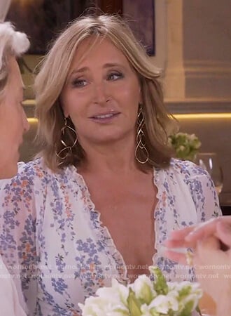 Sonja’s white floral dress on The Real Housewives of New York City