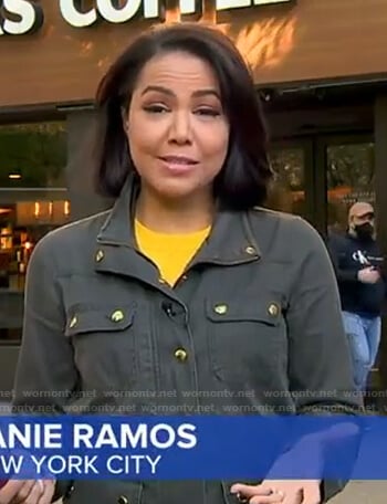 Stephanie’s green utility jacket on Good Morning America