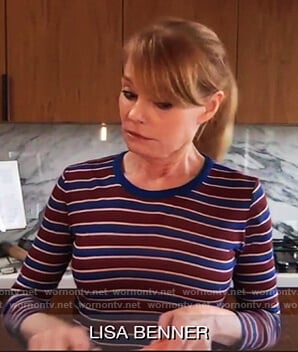 Lisa’s blue striped top on All Rise