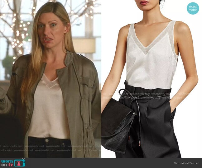 Lilyane Mesh-Trimmed Top by Ted Baker worn by Ava Sharpe (Jes Macallan) on Legends of Tomorrow