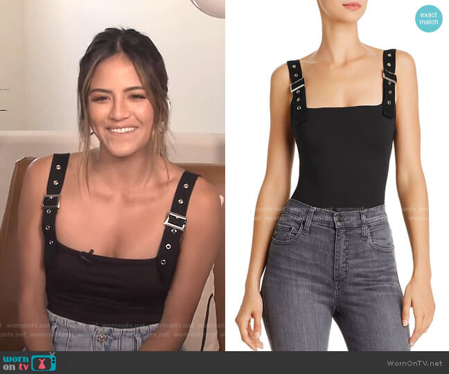 Kailey Adjustable Strap Bodysuit by Tiger Mist worn by Erin Lim  on E! News