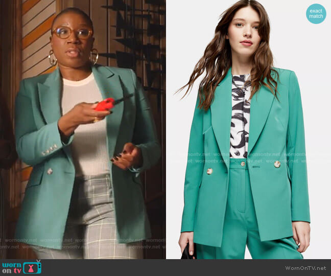 Double Breasted Blazer by Topshop worn by Henrietta Wilson (Aisha Hinds) on 9-1-1