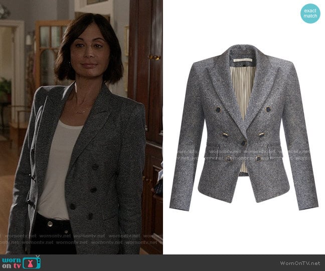 Diego Dickey Jacket by Veronica Beard worn by Cassandra Nightingale (Catherine Bell) on Good Witch