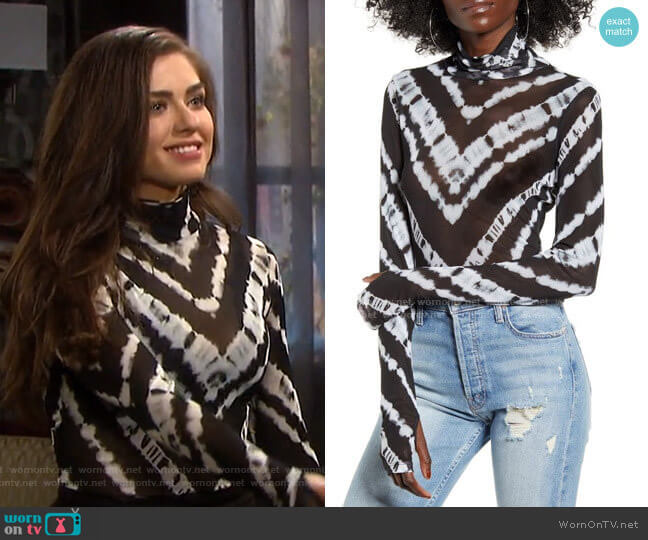 Zadie Semi Sheer Turtleneck by AFRM worn by Ciara Brady (Victoria Konefal) on Days of our Lives