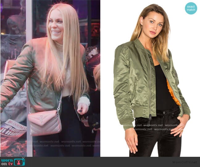 Ma-1 W Bomber by Alpha Industries worn by Leah McSweeney on The Real Housewives of New York City