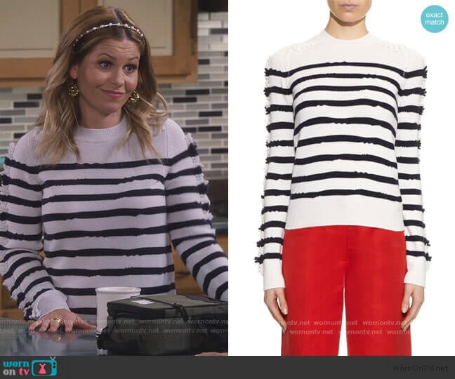 Fancy Coast cashmere sweater by Barrie worn by DJ Tanner-Fuller (Candace Cameron Bure) on Fuller House