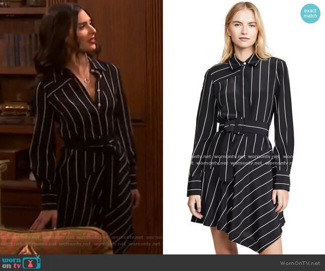 Belted Asymmetric Shirtdress by Derek Lam 10 Crosby worn by Gabi Hernandez (Camila Banus) on Days of our Lives