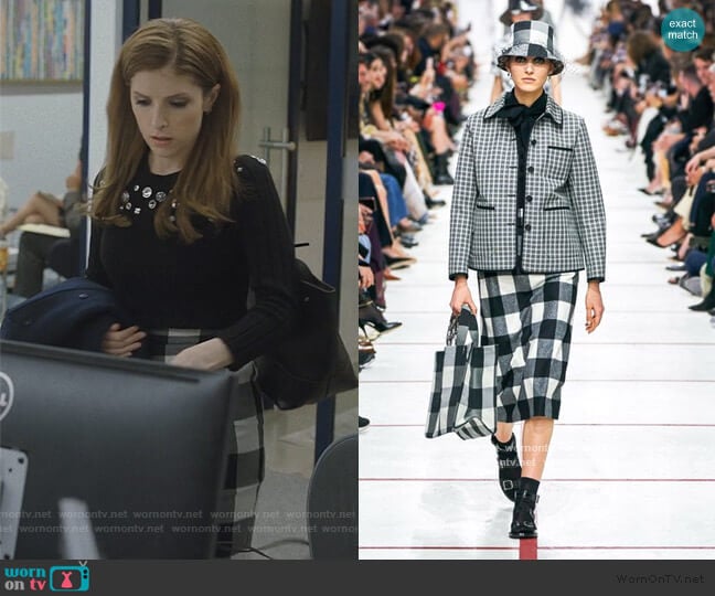 Plaid Skirt Fall 2020 Collection by Dior worn by Darby (Anna Kendrick) on Love Life