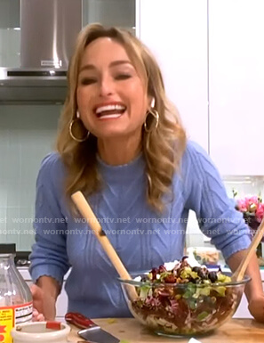 Giada De Laurentiis’s blue cable knit sweater on Today