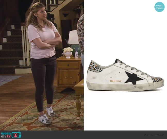 Leopard Superstar Sneakers by Golden Goose worn by Stephanie Tanner (Jodie Sweetin) on Fuller House