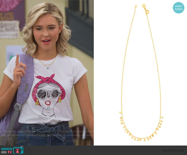 Power Gemstone Charm Necklace for Healing by Gorjana worn by Katie Cooper (Isabel May) on Alexa & Katie