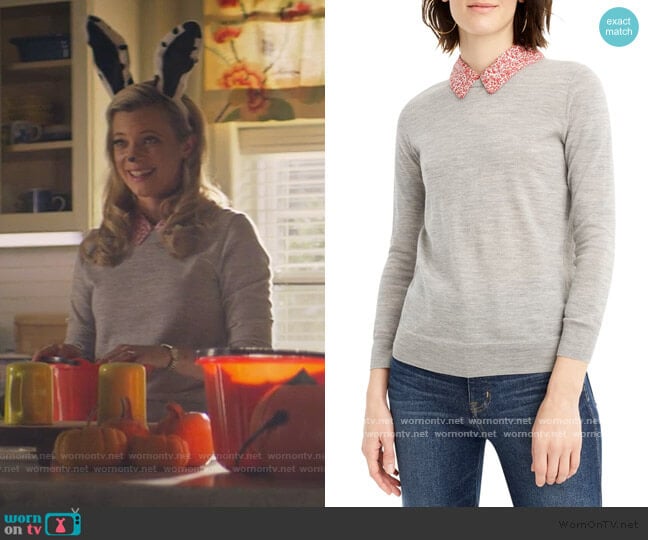 Tippi Liberty Print Collar Sweater by J. Crew worn by Barbara Whitmore (Amy Smart) on Stargirl