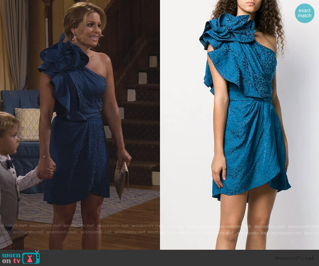 One Shoulder Mini Dress by Johanna Ortiz worn by DJ Tanner-Fuller (Candace Cameron Bure) on Fuller House