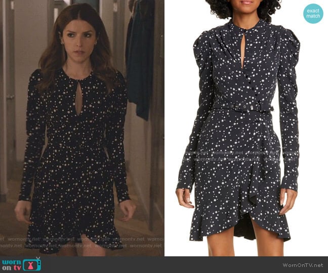 Star Print Long Sleeve Dress by Jonathan Simkhai worn by Darby (Anna Kendrick) on Love Life