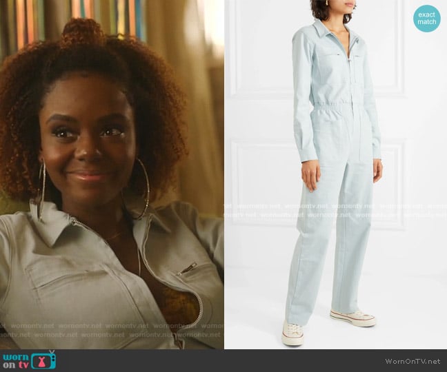 Danny stretch-Cotton Jumpsuit by L.F. Markey worn by Josie McCoy (Ashleigh Murray) on Katy Keene