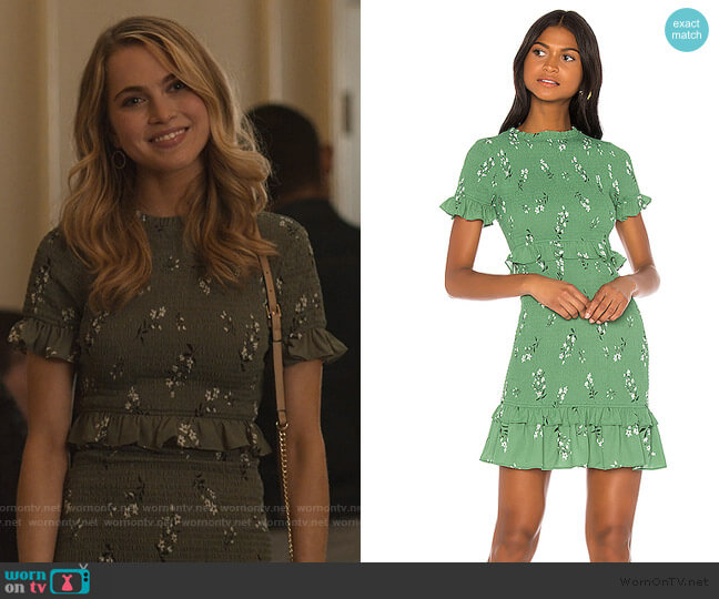 Chloe’s green floral dress on 13 Reasons Why