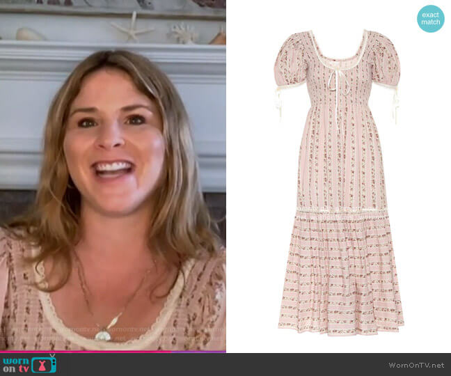 Judith Cotton Dress by LoveShackFancy worn by Jenna Bush Hager on Today