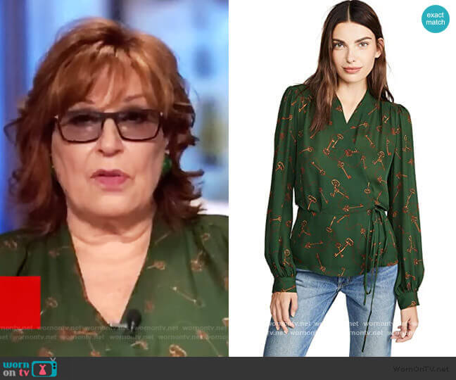 Cara Wrap Blouse by L'Agence worn by Joy Behar on The View