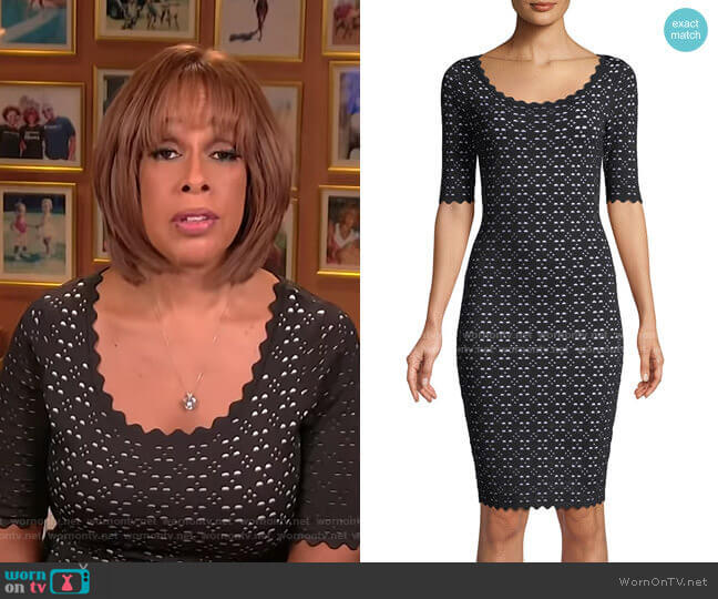 WornOnTV: Gayle’s black scalloped trim dress on CBS This Morning ...