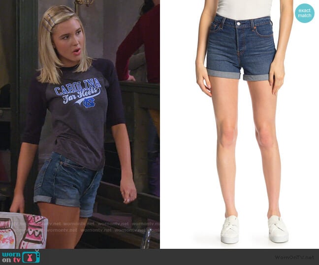 Wedgie Denim Shorts by Levis worn by Katie Cooper (Isabel May) on Alexa & Katie