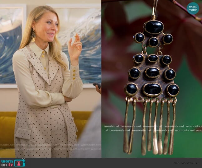 Mojave Earring by Lisa Eisner worn by Georgina Hobart (Gwyneth Paltrow) on The Politician