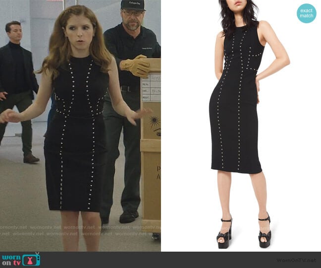 Studded Pebble-Crepe Dress by Michael Kors worn by Darby (Anna Kendrick) on Love Life