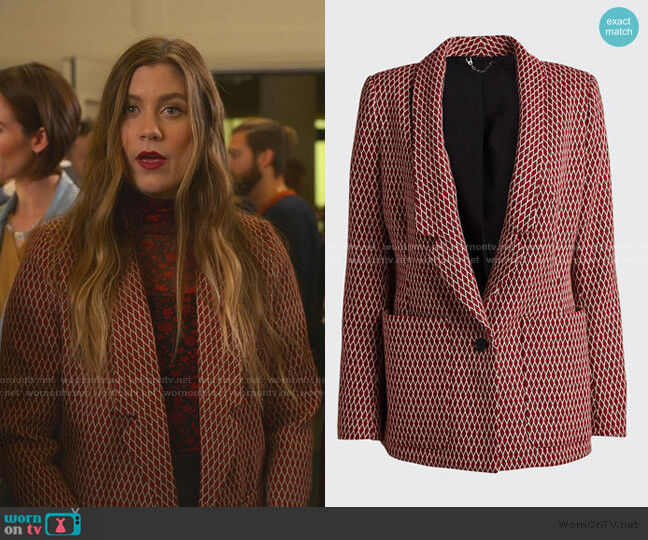 Loveless Blazer by Rachel Comey worn by McAfee (Laura Dreyfuss) on The Politician