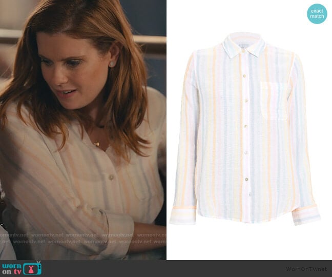 Striped Cotton Shirt by Rails worn by Maddie Townsend (JoAnna Garcia Swisher) on Sweet Magnolias