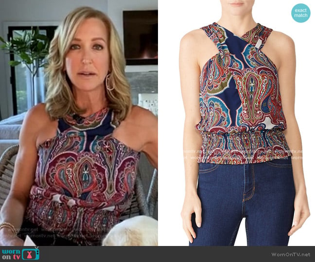 Lorenza Top by Ramy Brook worn by Lara Spencer on Good Morning America